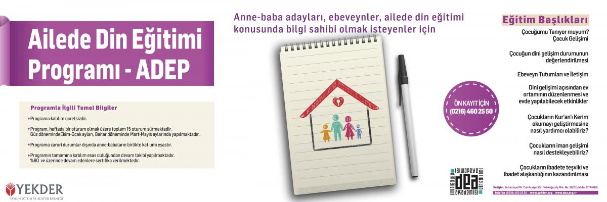 YEKDER'de, Ailede Din Eğitimi Programı (ADEP) Başlıyor